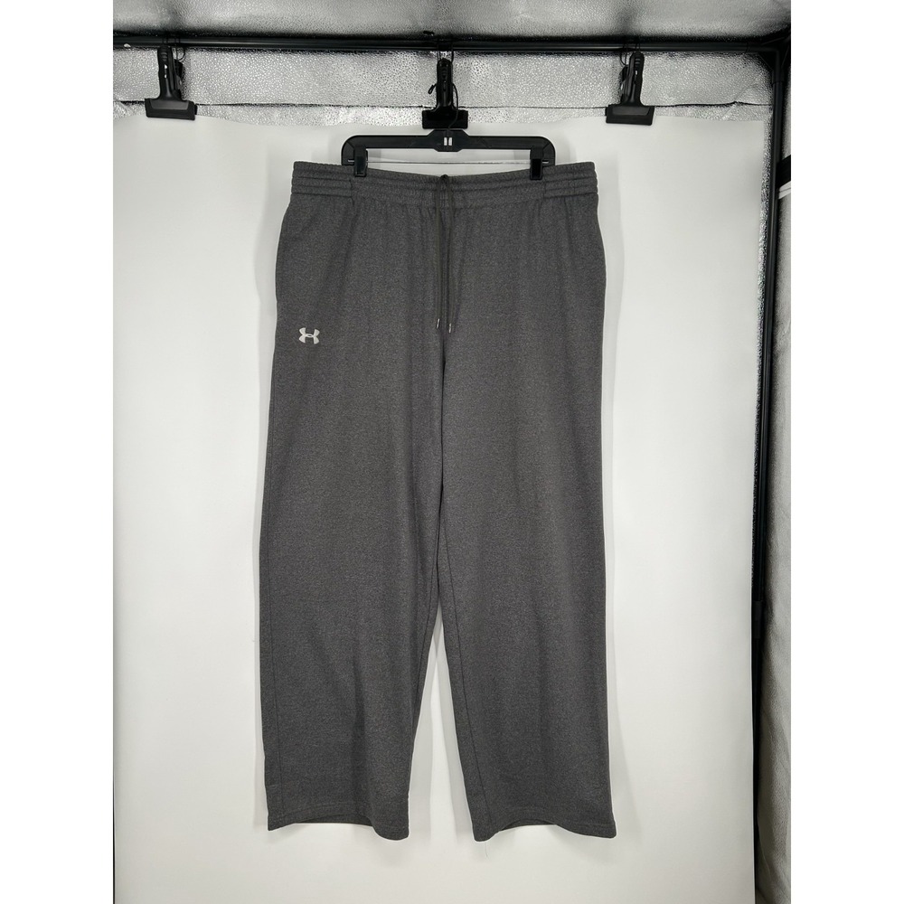 Under Armour Rival Sweatpants Men's 3XL Gray Grey Logo Fleece Lined Baggy Pants